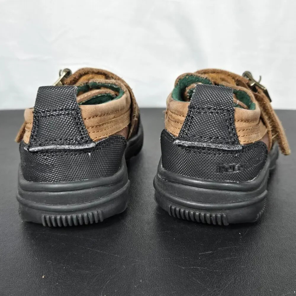 Polo Sport Ralph Lauren Shoes Toddler Size 5 Brown Duck Buckle Leather Strap